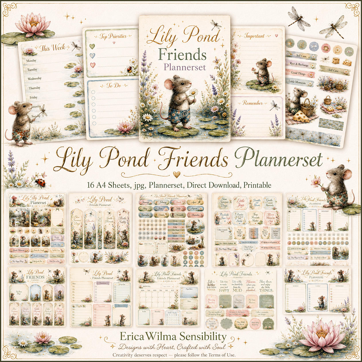 (image for) EW AI Plannerset Lily Pond Friends 2026